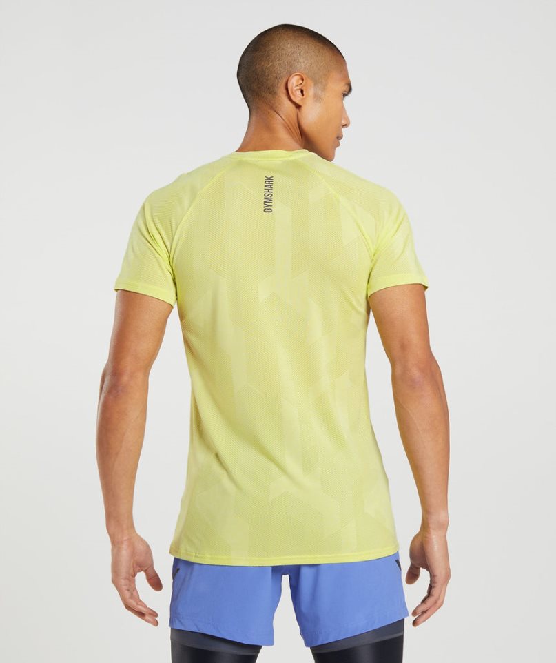 Men's Gymshark Apex T-Shirts Yellow | NZ 4XFJOC
